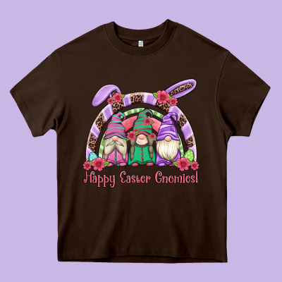 Happy Easter Gnomies Rainbow Heavy Core Tee Designed By Artiststas