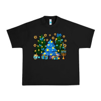 Black Hannukah Christmas trees Urban Heavy Tee - NancyCooperArtShop