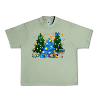 Oil Green Hannukah Christmas trees Urban Heavy Tee - NancyCooperArtShop