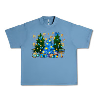 Pebble Blue Hannukah Christmas trees Urban Heavy Tee - NancyCooperArtShop
