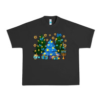 Pigment Black Hannukah Christmas trees Urban Heavy Tee - NancyCooperArtShop