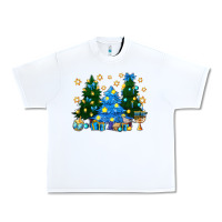 White Hannukah Christmas trees Urban Heavy Tee - NancyCooperArtShop