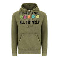 Vintage Olive ıt's okay to feel all the feels Vintage Hoodie - MaliasSmallBusiness