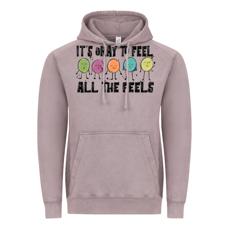 ıt's Okay To Feel All The Feels Vintage Hoodie by MaliasSmallBusiness | Teevron