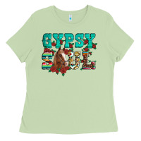 Matcha western gypsy soul horse roses serape aztec leopard Ladies Tee - Artiststas