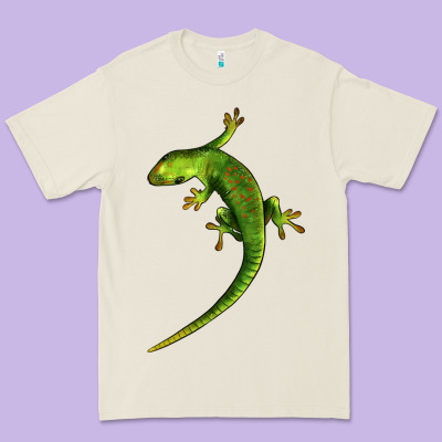 Green Lizard Illustrations Premium Tee Designed By Lillyallendesigns