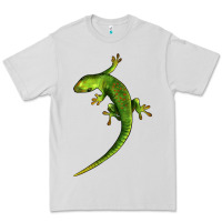 Dove Grey Green Lizard Illustrations Premium Tee - LillyAllenDesigns