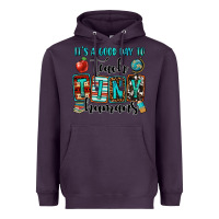Plum it's a good day to teach tiny humans Heavyweight Hoodie - OliviaCreatesArt