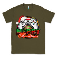 Army Green Gamer Merry Christmas Classic Tee - NancyCooperArtShop