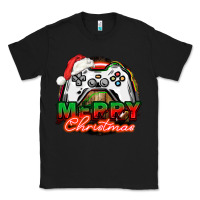 Black Gamer Merry Christmas Classic Tee - NancyCooperArtShop