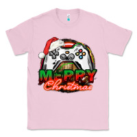 Bubblegum Pink Gamer Merry Christmas Classic Tee - NancyCooperArtShop