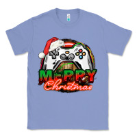 Colony Blue Gamer Merry Christmas Classic Tee - NancyCooperArtShop