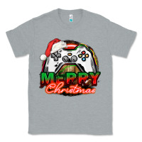 Heather Grey Gamer Merry Christmas Classic Tee - NancyCooperArtShop