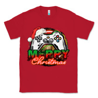 Red Gamer Merry Christmas Classic Tee - NancyCooperArtShop
