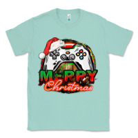 Seafoam Gamer Merry Christmas Classic Tee - NancyCooperArtShop