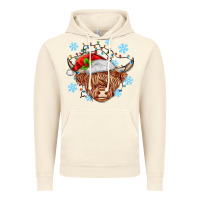 Vintage Artic christmas cow Vintage Hoodie - MaliasSmallBusiness