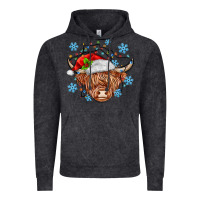 Vintage Black christmas cow Vintage Hoodie - MaliasSmallBusiness