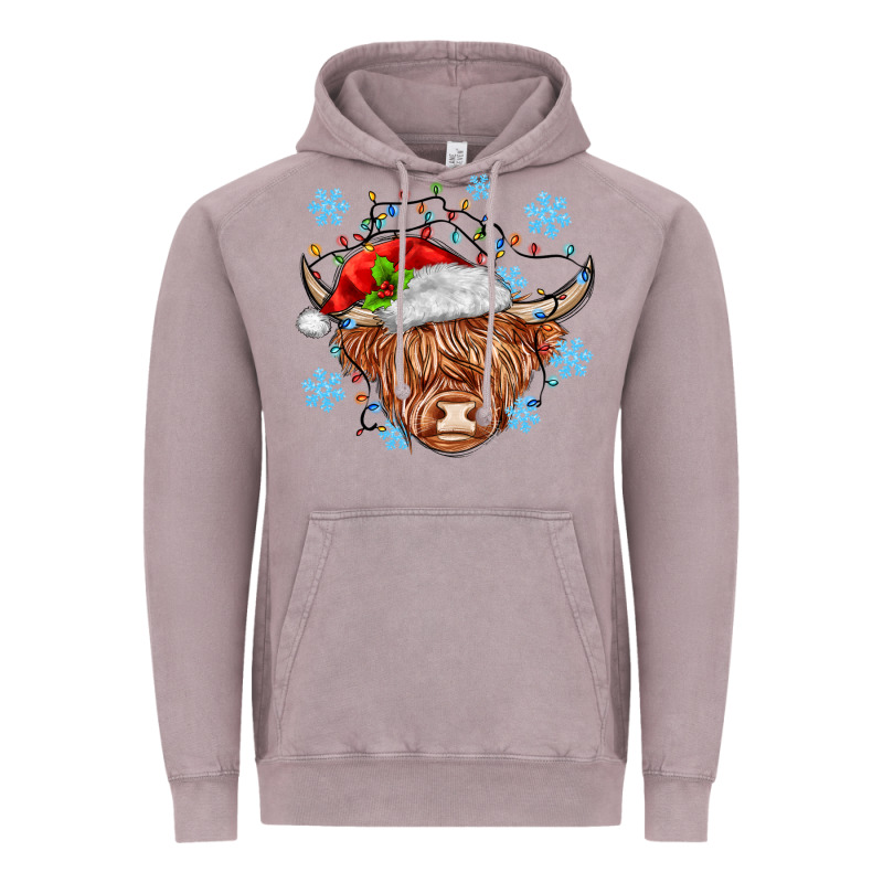 Christmas Cow Vintage Hoodie by MaliasSmallBusiness | Teevron