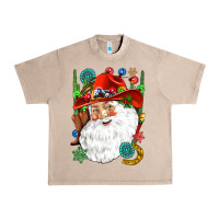French Oak Cowboy Santa Urban Heavy Tee - NancyCooperArtShop