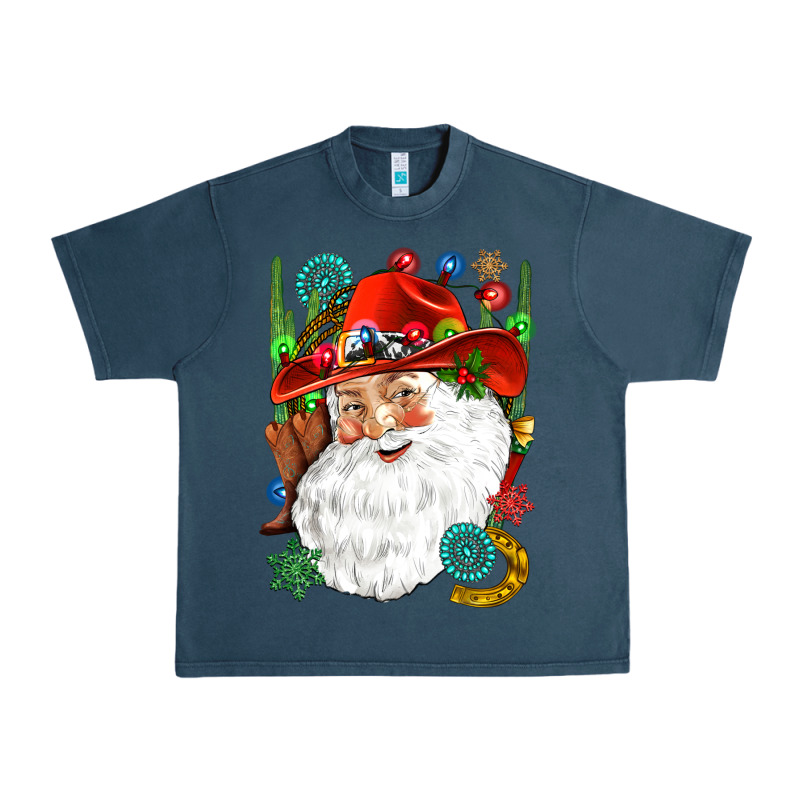 Cowboy Santa Urban Heavy Tee by NancyCooperArtShop | Teevron