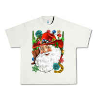 Pistachio Cowboy Santa Urban Heavy Tee - NancyCooperArtShop