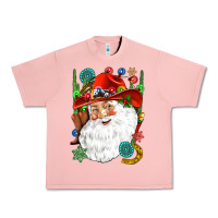 Salmon Cowboy Santa Urban Heavy Tee - NancyCooperArtShop