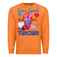 Carrot One Loved Teacher Valentines Day Cold Drink Frappe Premium Sweatshirt - FaDigitalArtStudio