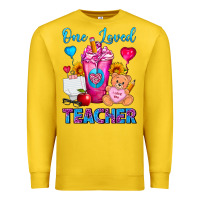 Lemon One Loved Teacher Valentines Day Cold Drink Frappe Premium Sweatshirt - FaDigitalArtStudio
