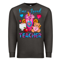 Smoke One Loved Teacher Valentines Day Cold Drink Frappe Premium Sweatshirt - FaDigitalArtStudio