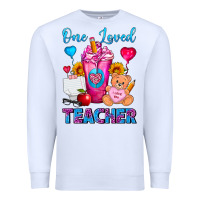 White One Loved Teacher Valentines Day Cold Drink Frappe Premium Sweatshirt - FaDigitalArtStudio