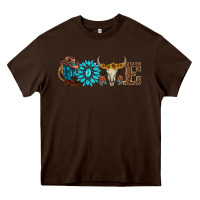 Chocolate Brown western love Heavy Core Tee - AdoDesignShop