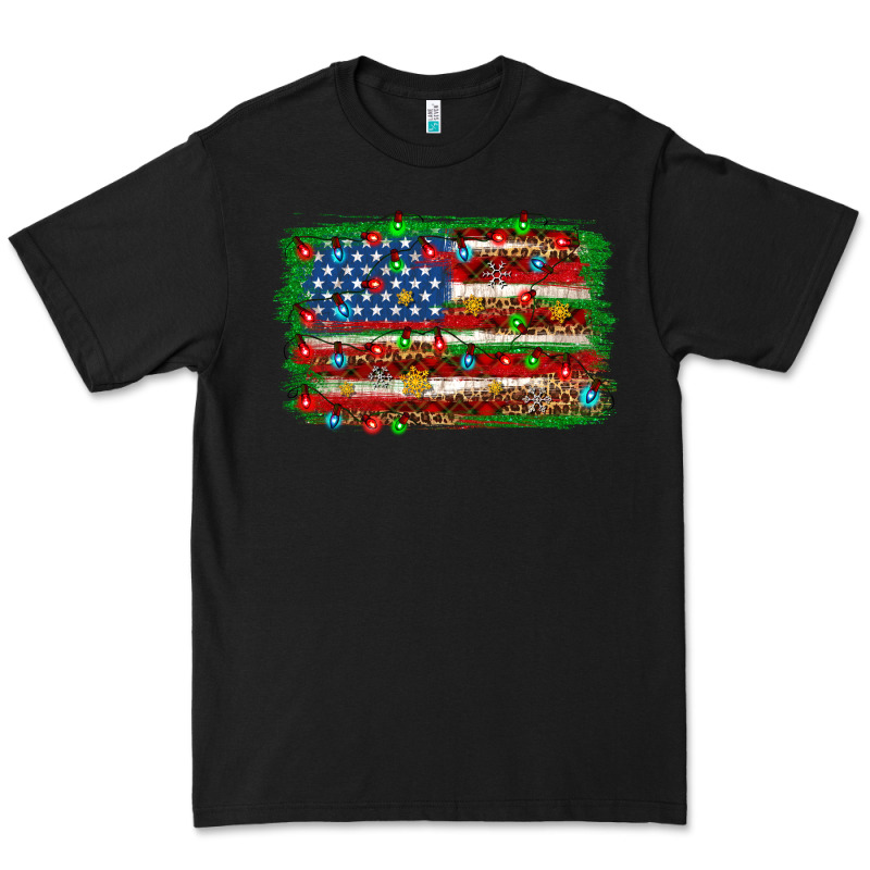 Christmas American Flag Premium Tee by NancyCooperArtShop | Teevron