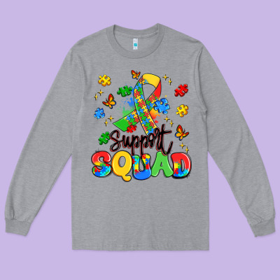 Support Squad Long Sleeve Tee Designed By Artiststas
