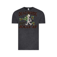 Vintage Black dead inside but jolly af Vintage Tee - MaliasSmallBusiness