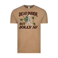 Vintage Coffee dead inside but jolly af Vintage Tee - MaliasSmallBusiness