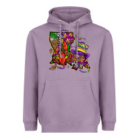 Lavender mardi gras louisiana map Heavyweight Hoodie - OliviaCreatesArt