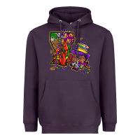 Plum mardi gras louisiana map Heavyweight Hoodie - OliviaCreatesArt