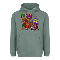 Sage mardi gras louisiana map Heavyweight Hoodie - OliviaCreatesArt