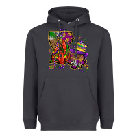 Smoke mardi gras louisiana map Heavyweight Hoodie - OliviaCreatesArt