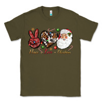 Army Green Peace love Christmas Classic Tee - NancyCooperArtShop