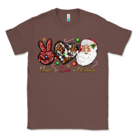 Chestnut Peace love Christmas Classic Tee - NancyCooperArtShop
