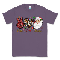 Lavender Peace love Christmas Classic Tee - NancyCooperArtShop