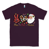 Plum Peace love Christmas Classic Tee - NancyCooperArtShop