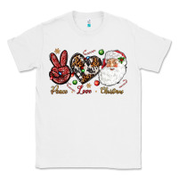 White Peace love Christmas Classic Tee - NancyCooperArtShop