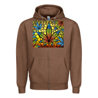 Chestnut stained glass weed Zipper Hoodie - TumblerDesignByShophia