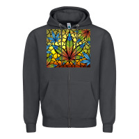 Smoke stained glass weed Zipper Hoodie - TumblerDesignByShophia