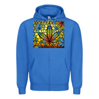 True Royal stained glass weed Zipper Hoodie - TumblerDesignByShophia