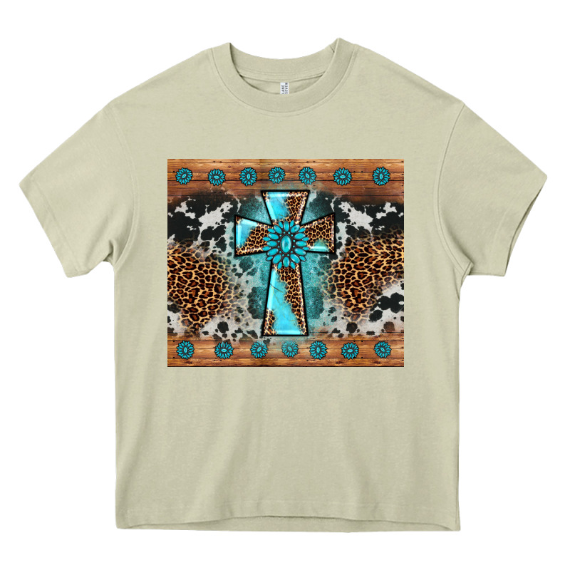 Gemstone Leopard Cross Heavy Core Tee by AdoDesignShop | Teevron