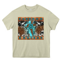 Mossy gemstone leopard cross Heavy Core Tee - AdoDesignShop