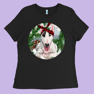Bull Terrier And Farm Ladies Tee Designed By Ranaportraitstore